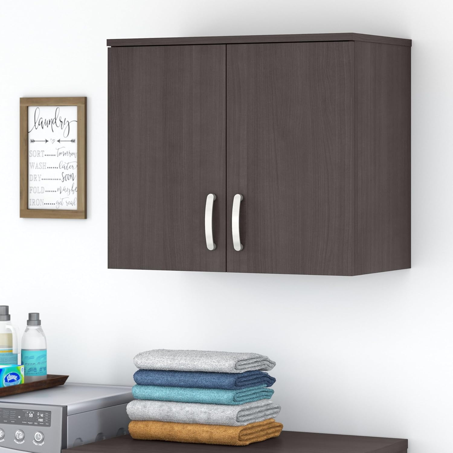 Bush Business Furniture Universal Laundry Room Wall Cabinet With Doors ... intended for Universal Laundry Room Cabinet