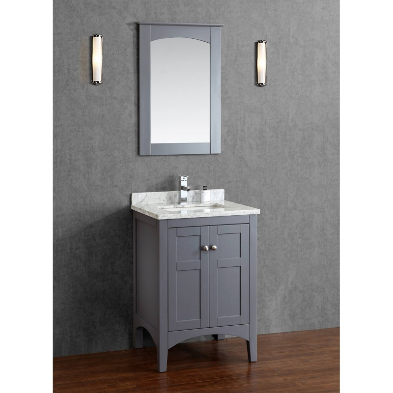 Buy Martin 24 Inch Solid Wood Single Bathroom Vanity In Charcoal Grey ... intended for Augusta 24" Bathroom Vanity Cabinet, Gray