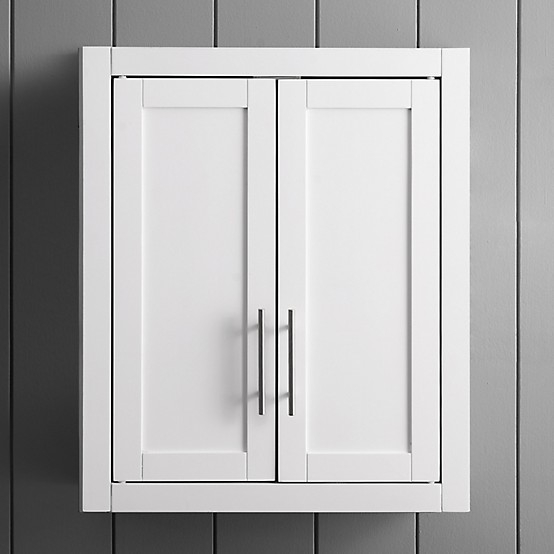Crosley 22 In. X 26 In. Mdf Savannah Wall Cabinet, White At Tractor ... throughout Savannah Mirrored Wall Cabinet White