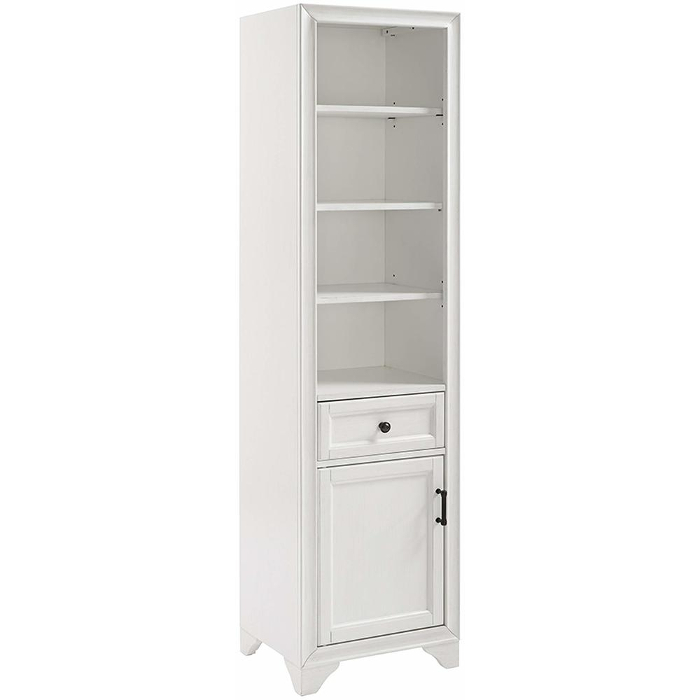 Crosley Furniture Tara Bathroom Linen Cabinet, Vintage White with Tara Linen Cabinet