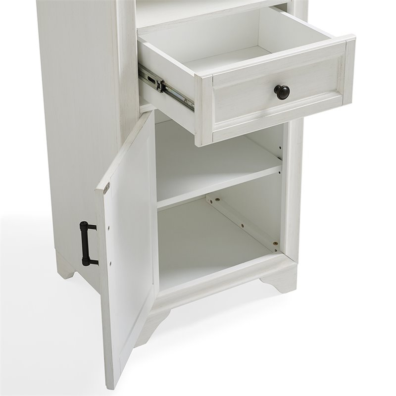 Crosley Tara Classic Linen Cabinet In Vintage White throughout Tara Linen Cabinet