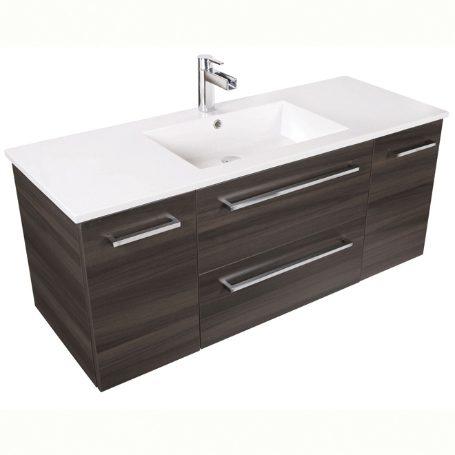 Cutler Forest Silhouette Wall Hung Vanity - 48-In - 2-Drawer/2-Door ... with The Hidden Details Behind Silhouette Linen Cabinet Construction Techniques