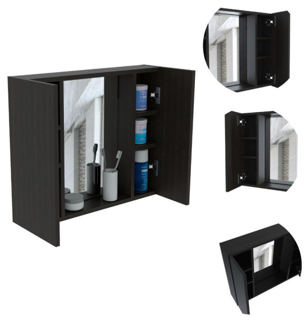 Depot E-Shop Garnet Medicine Cabinet, Mirror, One External Shelf, Two ... with regard to Depot E-Shop Garnet Medicine Cabinet, Mirror, One External Shelf, Two-Door