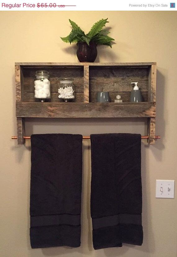 Diy Rustic Bathroom Shelf With Towel Bar – Semis Online throughout Transforming Your Bathroom with Functional and Beautiful Storage