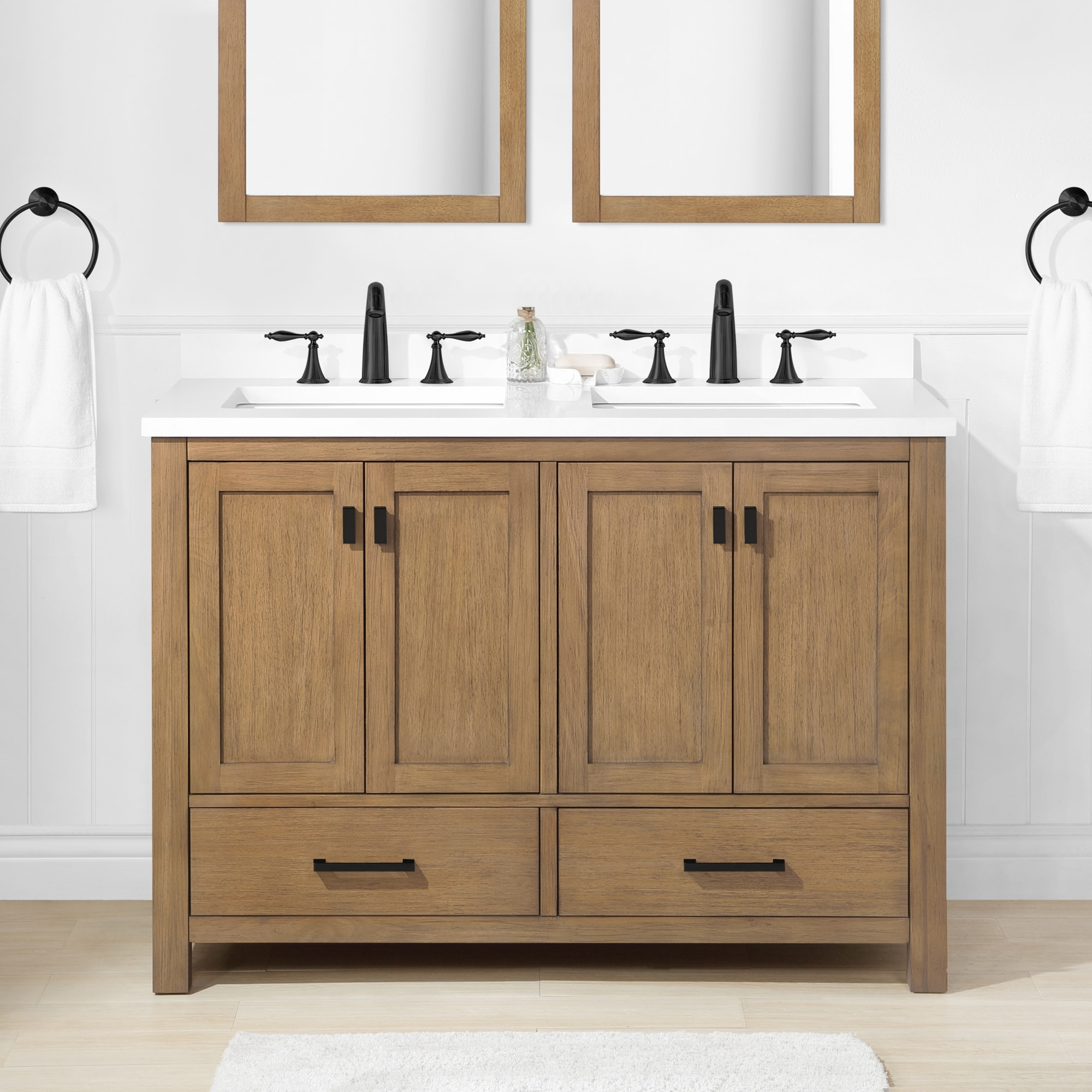 Double Sink 48-In Bathroom Vanities At Lowes.com within Understanding bathroom vanity dimensions and layout considerations