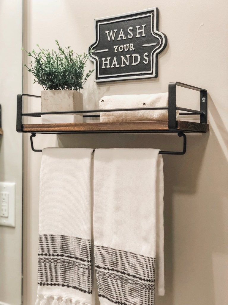 Farmhouse Bathroom Shelf With Towel Bar – Semis Online for Transforming Your Bathroom with Functional and Beautiful Storage