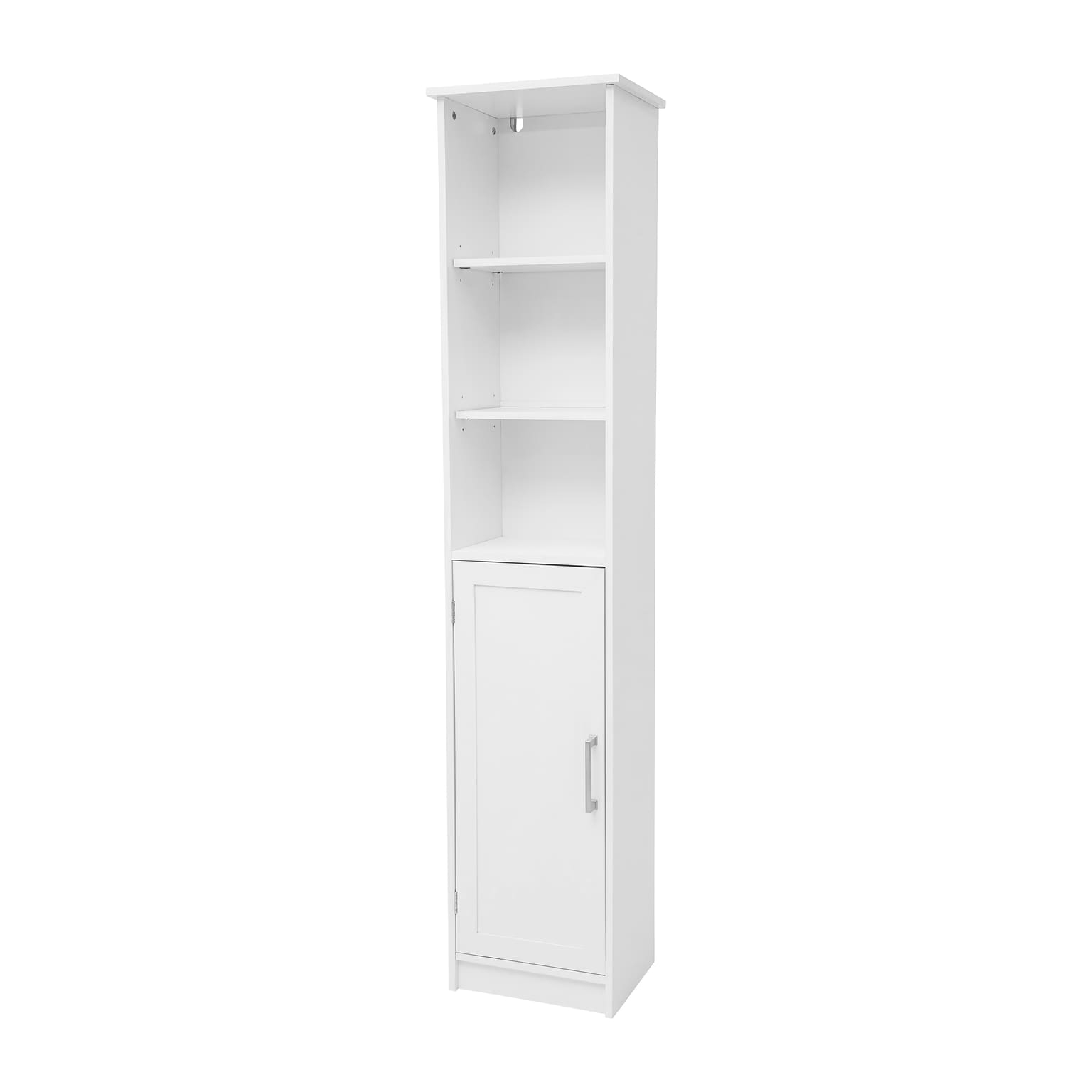 Flash Furniture Vega 70" Linen Tower Storage Cabinet With 5 Shelves ... with regard to Vega Freestanding Narrow Bathroom Linen Tower Storage Cabinet, White