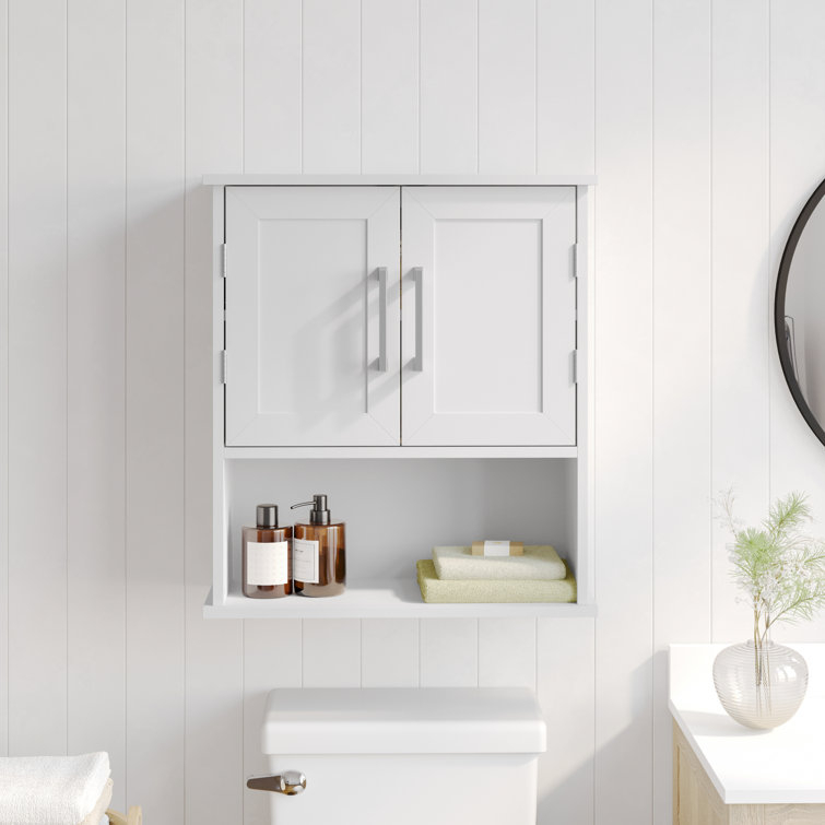 Flash Furniture Vega Modern Bathroom Wall Mount Medicine Cabinet With ... within Exploring Design Options for Beautiful White Bathroom Storage Solutions