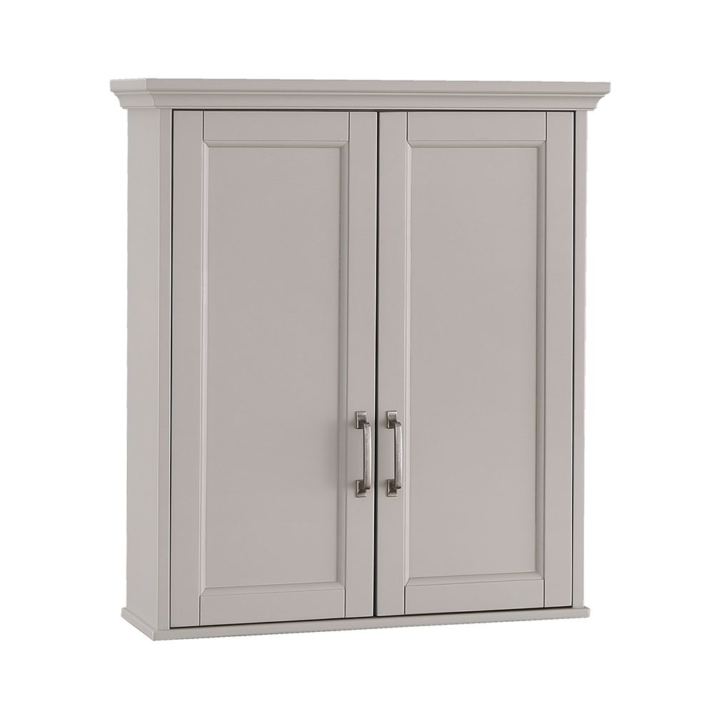 Foremost Ashburn 23.5 Inch X 28 Inch Wall Cabinet In Grey | The Home ... throughout Acadian 28 Inch H X 23.6 Inch W Double Door Wall Bath Cabinet In Pure White