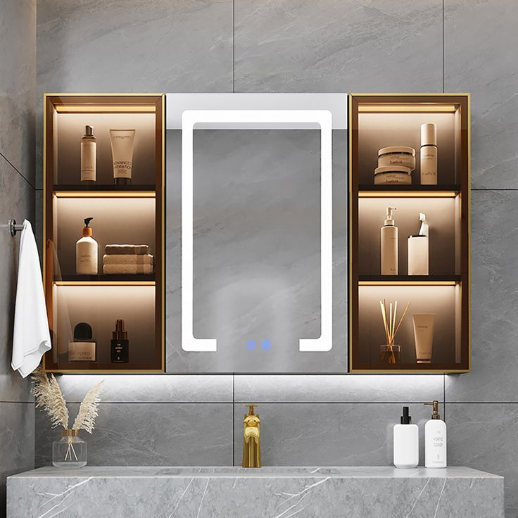 Free Shipping On 40" Black Wall-Mounted Led Lighted Bathroom Medicine ... with regard to How Vanity Art LED Cabinets Transform Your Daily Routine