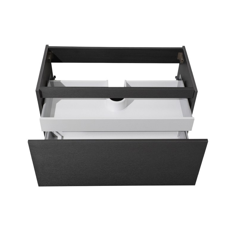 Fresca Fcb8008Bw Mezzo 36 Inch Black Wall Hung Modern Bathroom Cabinet ... inside Maximizing Small Bathroom Space with Fresca FCB8008BW Mezzo Cabinet