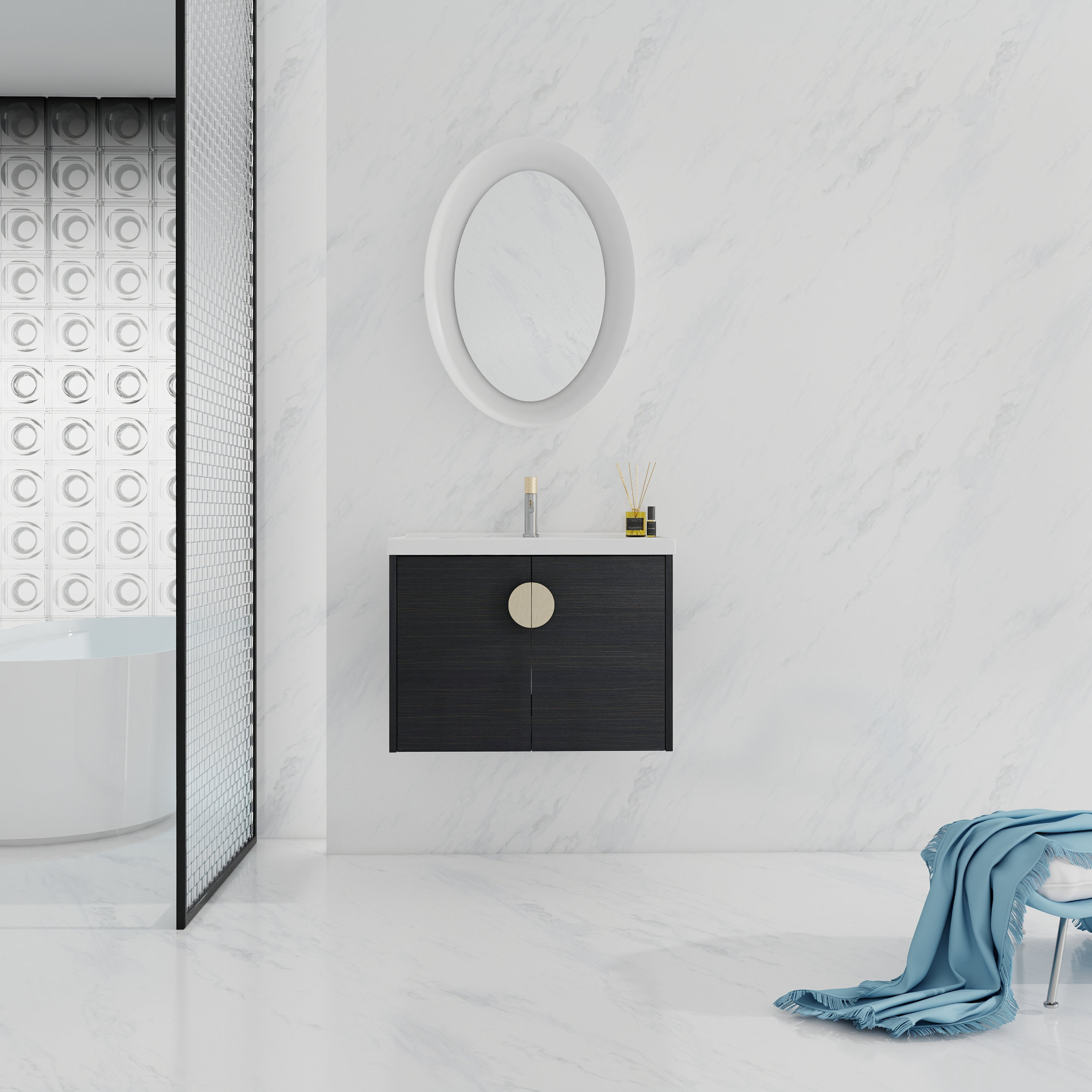 Gewnee 28" Soft Close Doors Bathroom Vanity - Modern - Bathroom ... within Space-Saving Solutions Gewnee Modern Bathroom Cabinets for Urban Living