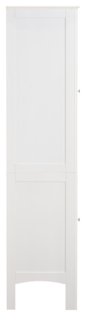 Gewnee Tall Narrow Tower Freestanding Cabinet - Transitional - Bathroom ... in Gewnee 63" Tall Bathroom Storage Cabinet