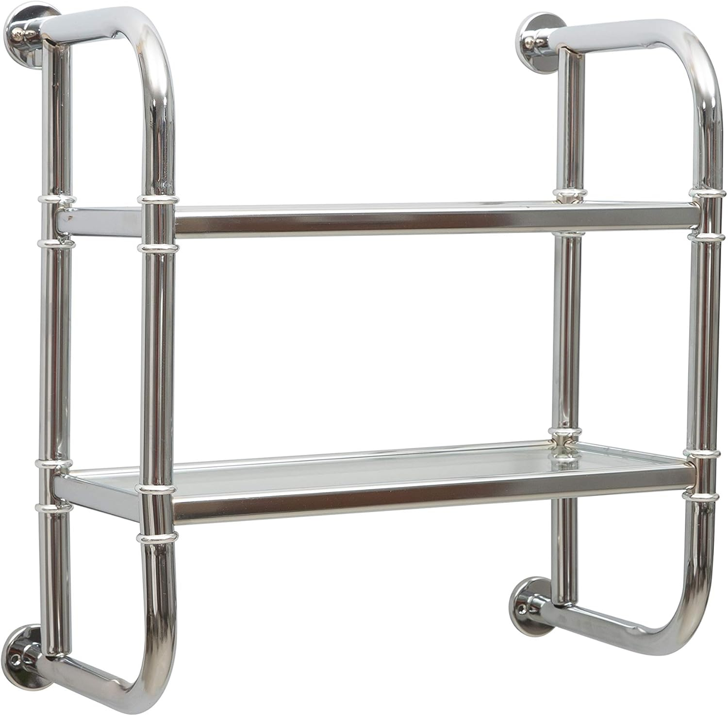 Glass And Chrome Bathroom Shelf Unit – Rispa for Air Bathroom Shelf Chrome