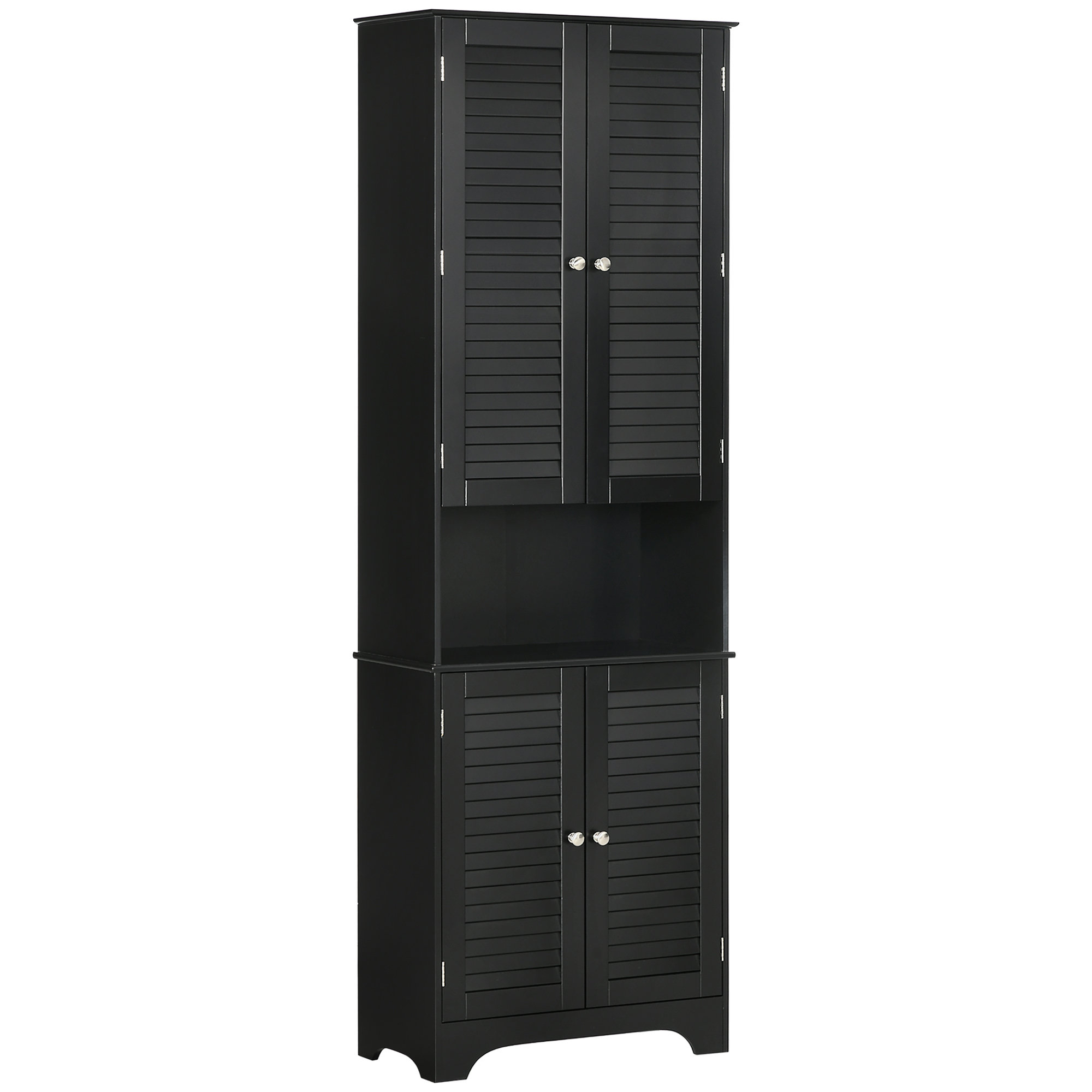 Hokku Designs Raigan Freestanding Linen Cabinet | Wayfair inside Silhouette Linen Cabinet, Zambukka
