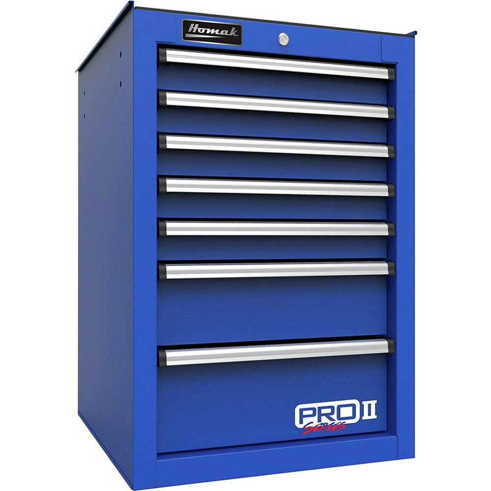 Homak Bl08014552 14-1/2 In. Pro 2 7-Drawer Side Cabinet - Blue ... with Oates 9" Side Cabinet, Bluish-Green
