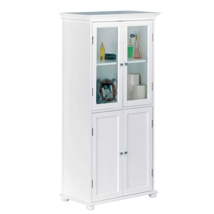 Home Decorators Collection 52.5 In. H X 25 In. W Linen Cabinet In White ... with regard to Transforming Your Bedroom Storage with Contemporary White Linen Cabinet Features