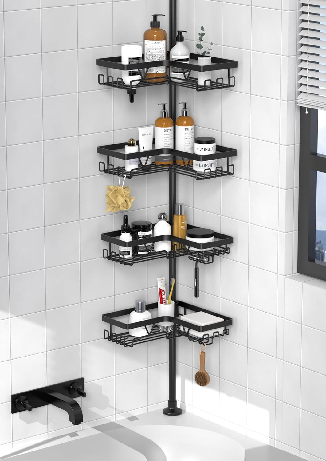 Kegii Corner Shower Caddy Tension Pole, Rustproof Bathroom Organizer ... for Eichholtz Devon