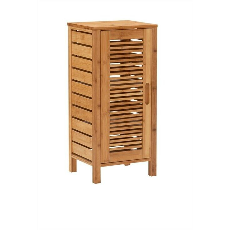 Linon Bracken Sturdy Solid Bamboo Cabinet With A Door And 3 Shelves In ... with Bracken Tall Cabinet Natural Bamboo