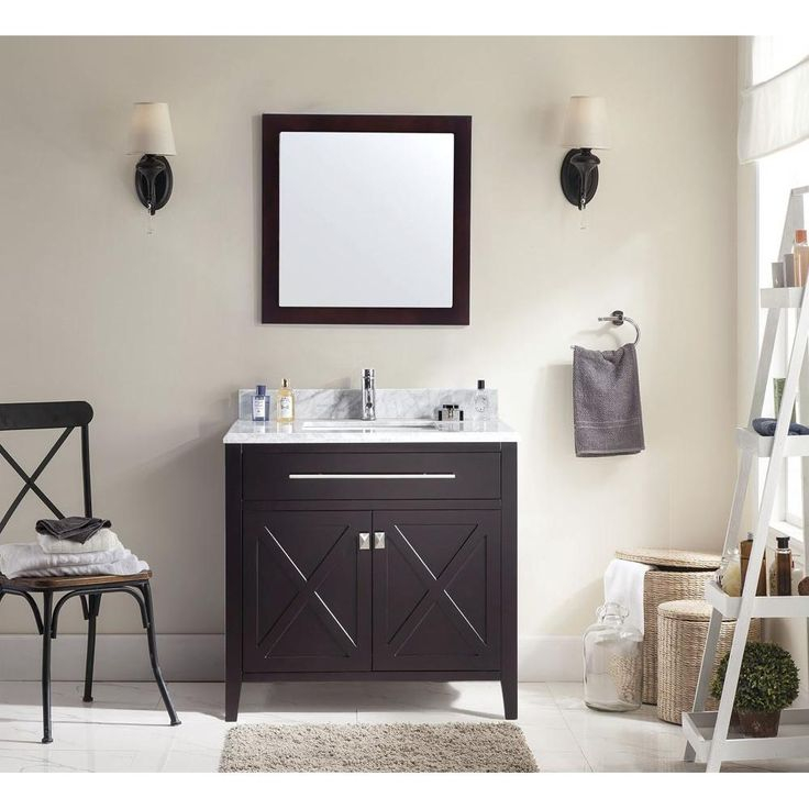Luxe By Deluxe Vanity - 313Yg319-36B - Wimbledon Collection 36'' Brown ... in Wimbledon, 36" Brown Cabinet