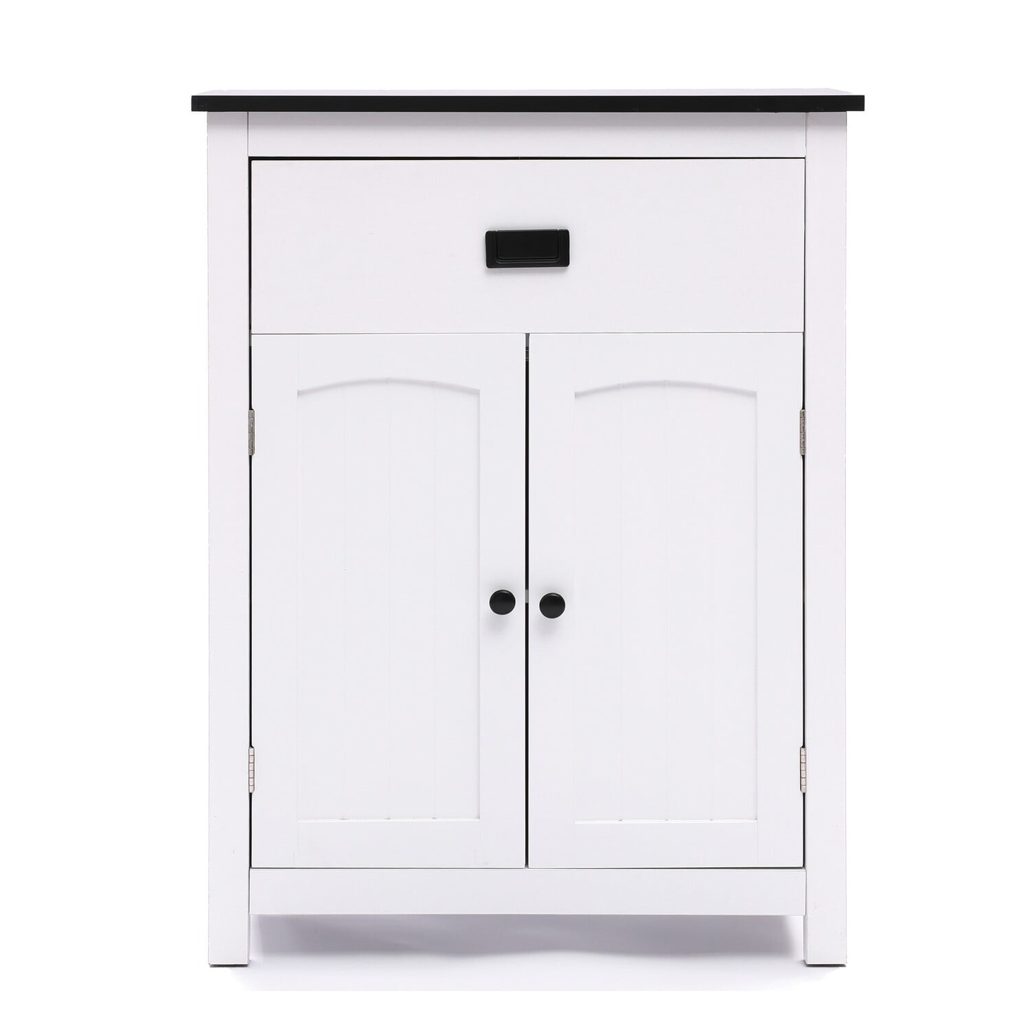 Luxenhome White Manufactured Wood 1-Drawer 1-Door Bathroom Linen ... intended for 52" Tall Wood 1-Door Bath Cabinet