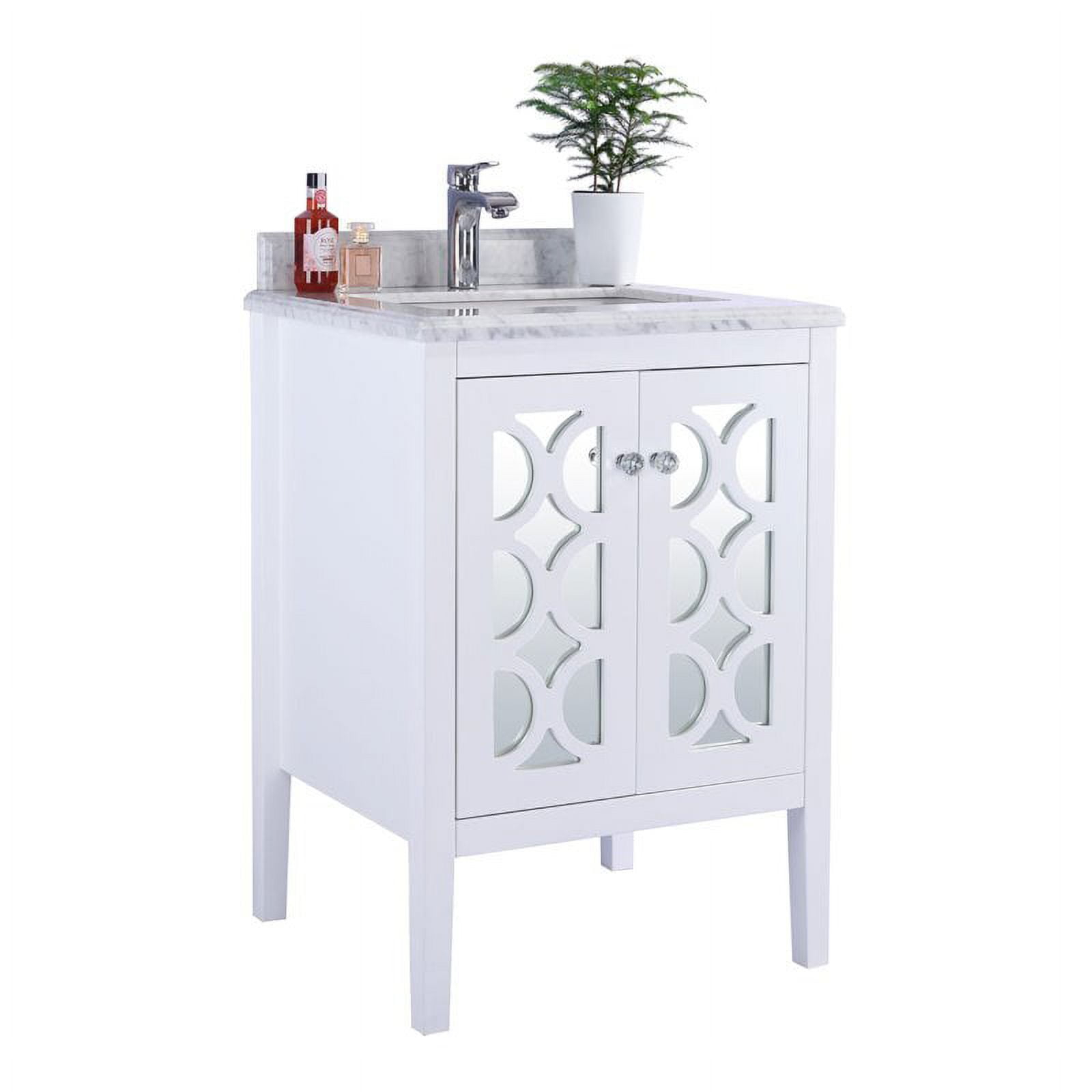 Mediterraneo - 24 - White Cabinet + White Carrera Counter - Walmart.com within How Mediterranean Architecture Shapes Modern Design Trends