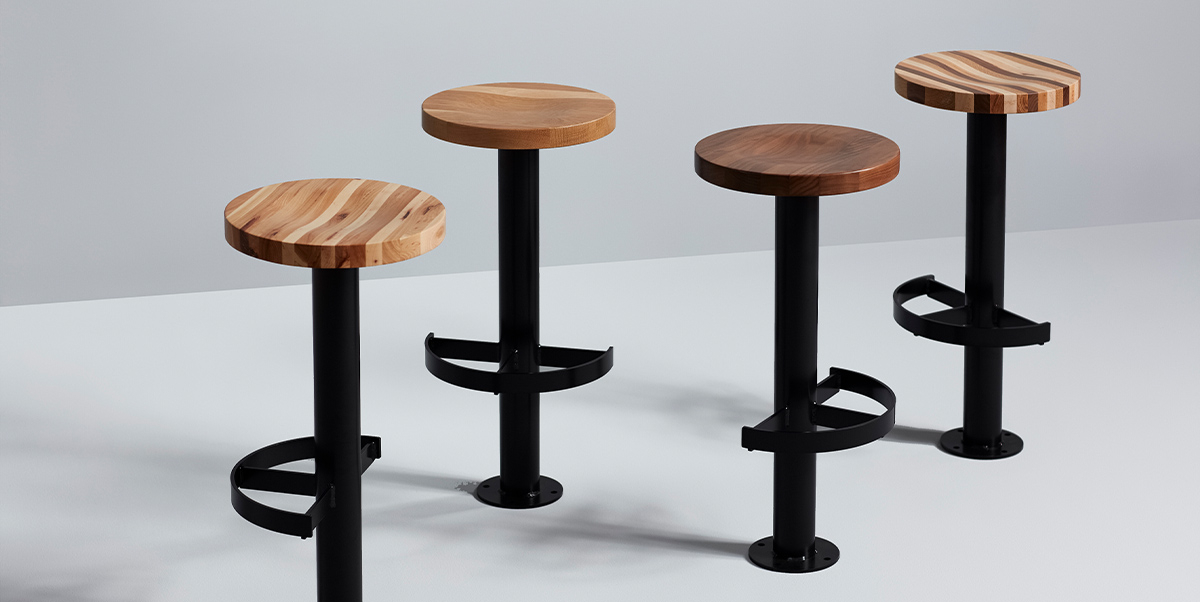 Meet The Sally Freestanding Stool: Same Sleek Look, New Movable Base ... inside Aeri Freestanding Wood Stool