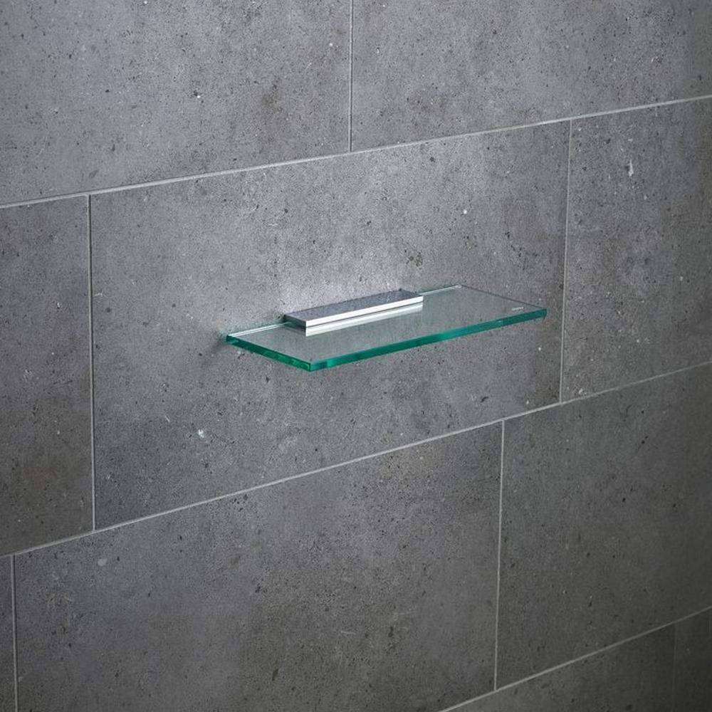 Miller 500Mm Classic Glass Shelf With Chrome Fixing Bracket | Low Price with 5825 Glass Shelf 500Mm
