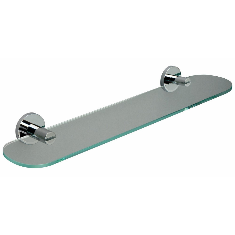 Miller Lily 500Mm Chrome Glass Shelf | Low Price throughout 5825 Glass Shelf 500Mm