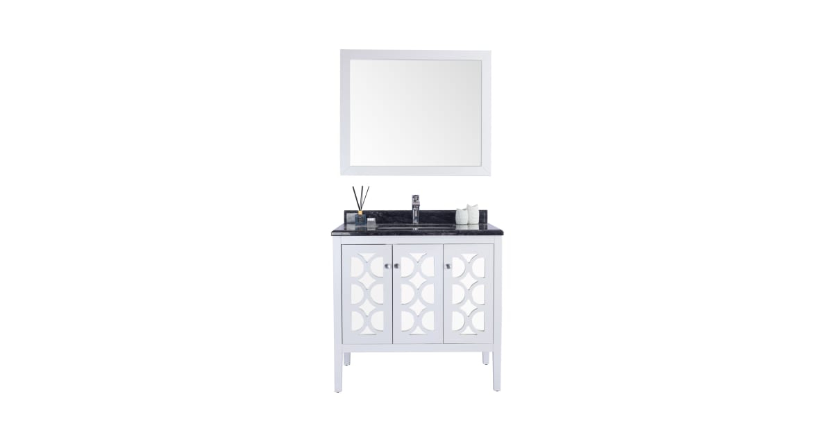 Miseno Mv-36-313Mkhs-W-Bw Mediterraneo 36" Free Standing Single Basin ... throughout Understanding the Appeal of White Cabinets in Modern Kitchen Design