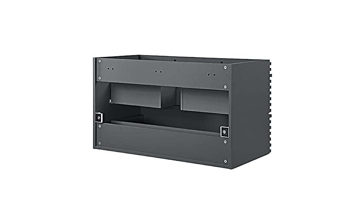 Modway Render 36" Wall-Mount Vanity Cabinet In Gray regarding Render 36" Wall-Mount Bathroom Vanity Cabinet, Gray