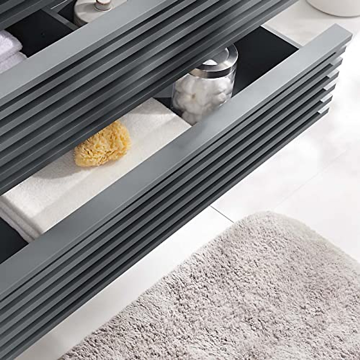 Modway Render 36" Wall-Mount Vanity Cabinet In Gray with regard to Render 36" Wall-Mount Bathroom Vanity Cabinet, Gray