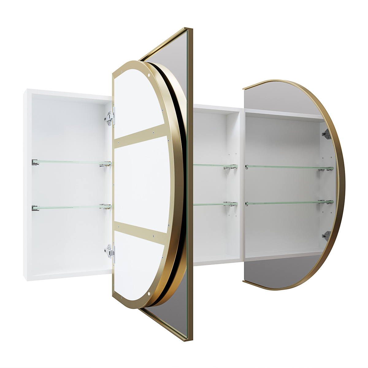 Nia - Steel Frame Pill Medicine Cabinet | Glasswarehouse.us with Kato Collection Medicine Cabinet, Dorato