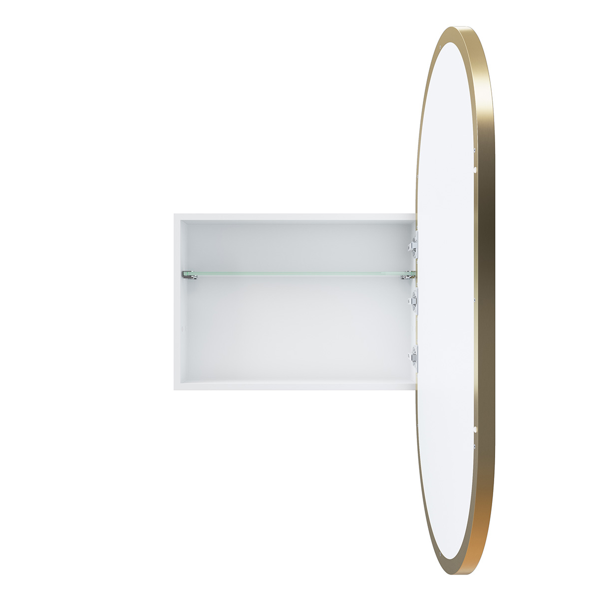 Nia - Steel Frame Pill Medicine Cabinet | Glasswarehouse.us with regard to Kato Collection Medicine Cabinet, Dorato