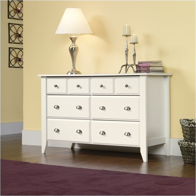 Pemberly Row 8 Drawer Dresser In Soft White | Homesquare for Pemberly Row Etagere In Soft White