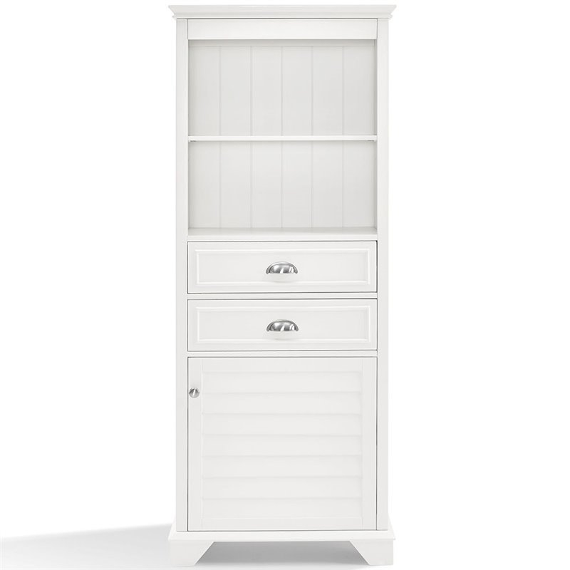 Pemberly Row Linen Cabinet In White | Homesquare regarding How Pemberly Row Linen Cabinet in White Enhances Home Organization