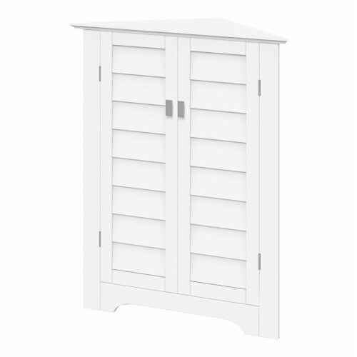 Riverridge Brookfield Two-Door Transitional Wood Corner Cabinet In ... within 32" Wood 2-Door Bath Corner Cabinet
