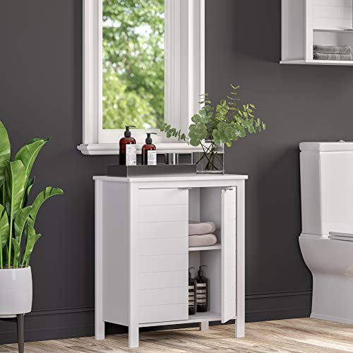 Riverridge White Madison Collection 2-Door Bathroom Storage Floor ... with Attractive 2-Door Bathroom Storage Floor Cabinet