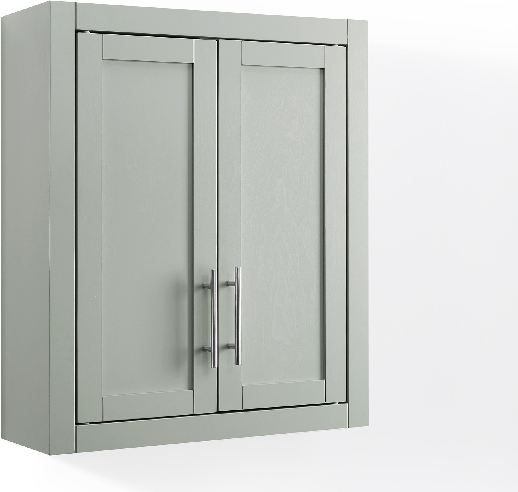 Savannah Wall Mounted Storage Cabinet In Gray By Crosley Brands ... for Savannah Mirrored Wall Cabinet Gray