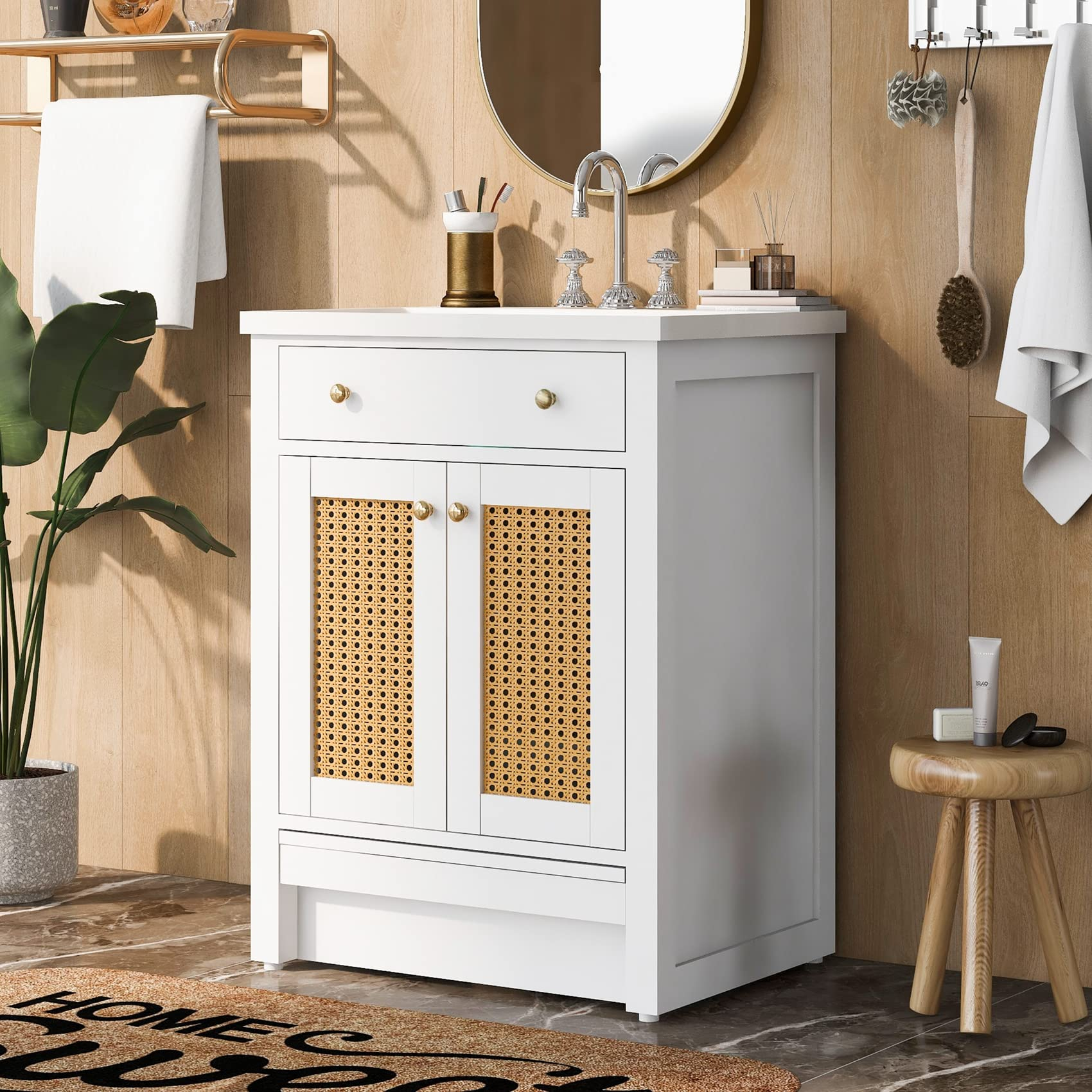 Solid Wood Bathroom Vanity for Victoria 24" Solid Wood Bath Vanity