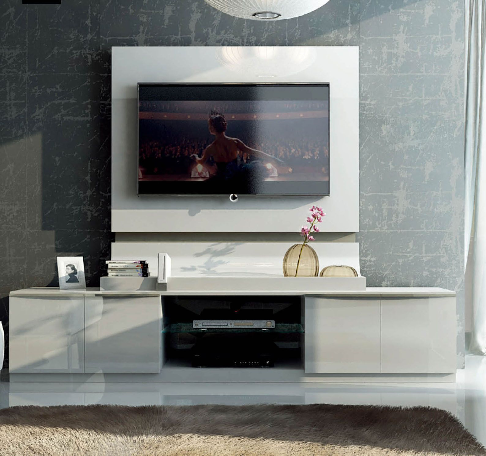 Spain Made White Lacquer Floating Wall Unit With Optional Base | White ... throughout Understanding the Durability and Aesthetics of Aeri Lacquered Wood Wall Mount Units