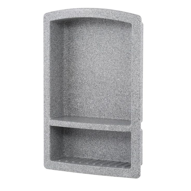 Swan Recessed Solid Surface Soap Dish In Gray Granite Rs-2215-042 - The ... throughout Swan 5.75X5.75X11 Solid Surface Soap Dish, Pebble
