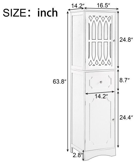 Tateus Tall Bathroom Cabinet, Freestanding Storage Cabinet ... regarding The Practical Advantages of Choosing TATEUS Tall Bathroom Corner Cabinets