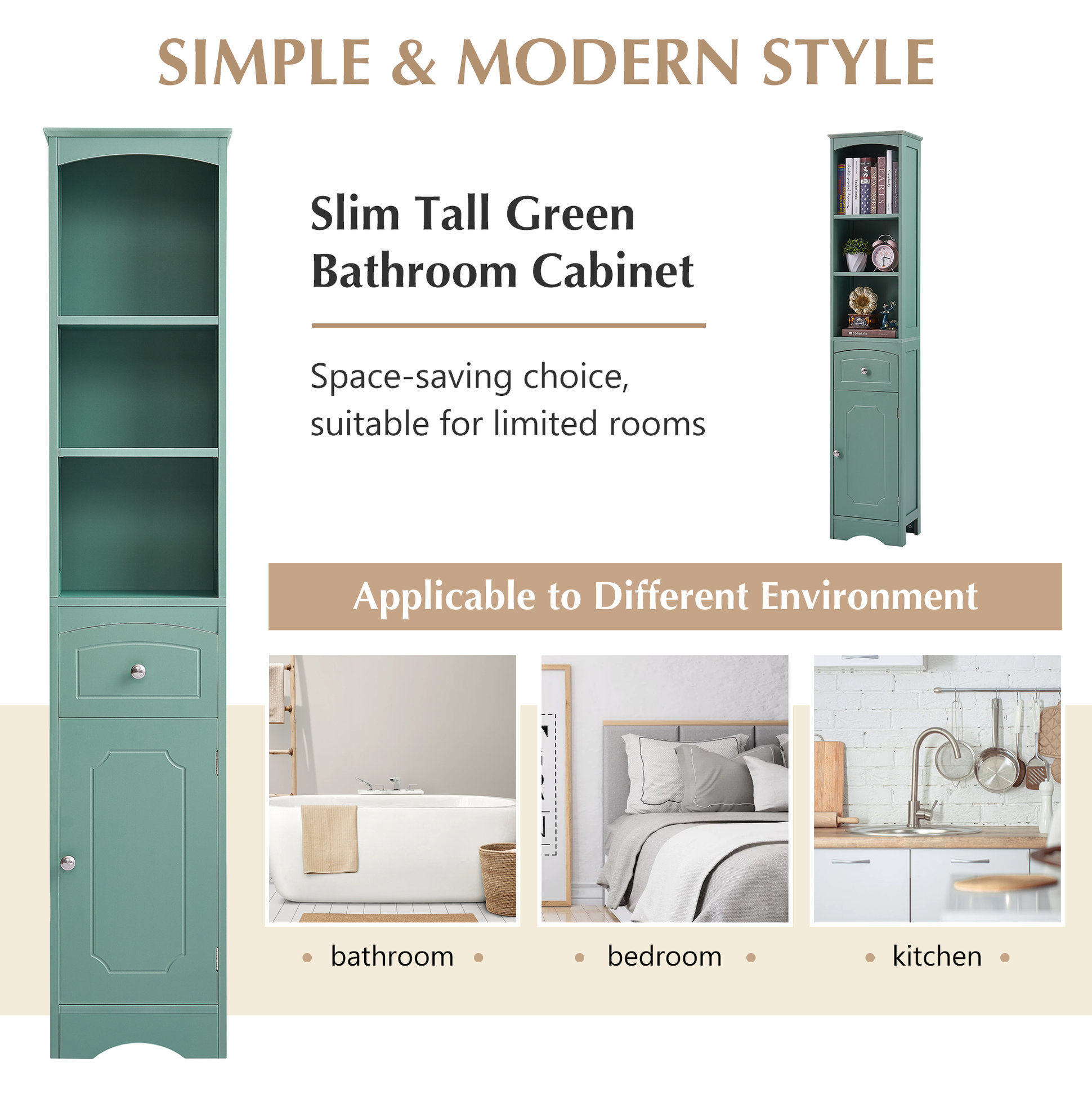Tateus Tall Bathroom Cabinet, Freestanding Storage Cabinet ... with regard to The Practical Advantages of Choosing TATEUS Tall Bathroom Corner Cabinets