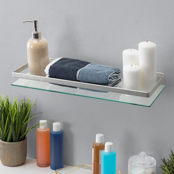 Tempered Glass Bathroom Shelves – Rispa throughout Air Bathroom Shelf Chrome