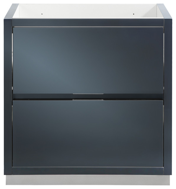 Valencia Free Standing Modern Bathroom Cabinet, Dark Slate Gray, 24 ... inside Fresca Fcb8424Gg Valencia 24" Dark Slate Gray Free Standing Bathroom Cabinet