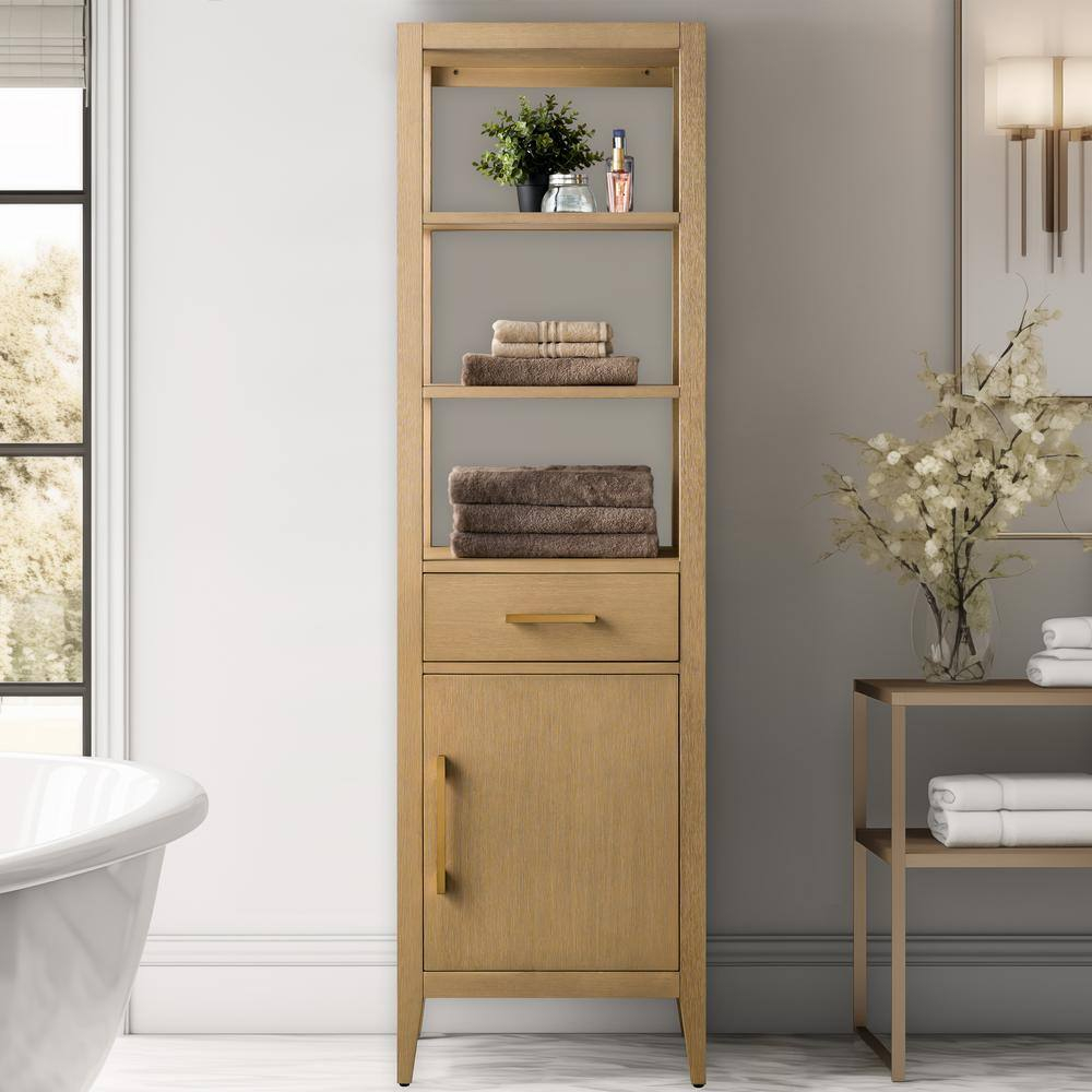Vanity Art 21 In. W X 17 In. D X 72 In. H Brown Mdf Floor Standing ... throughout How These Elegant Storage Solutions Transform Bedroom Organization