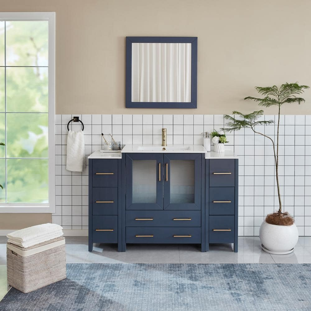 Vanity Art Brescia 54 In. W X 18 In. D X 36 In. H Single Sink Bath ... pertaining to Artisanal Techniques in Traditional Vanity Furniture Making