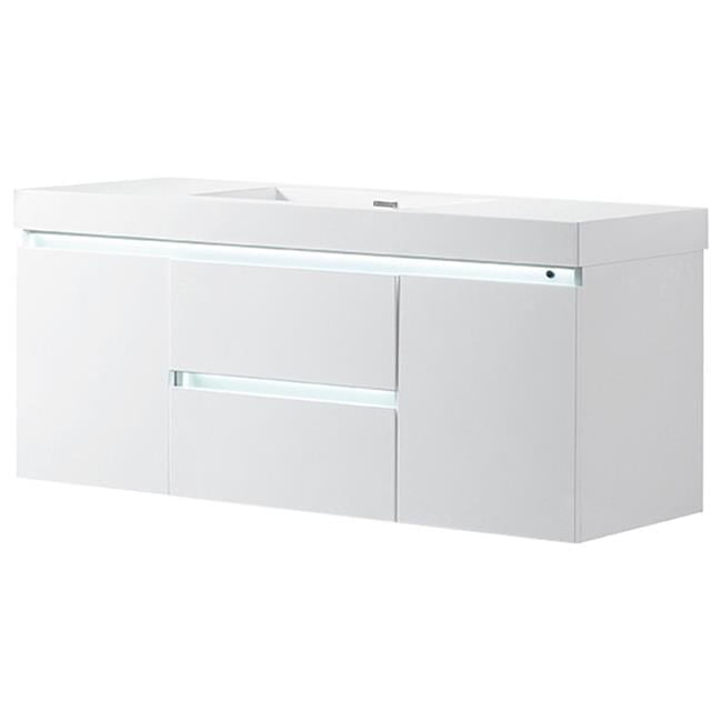 Vanity Art Va6048Wl Led Lighted Wall Hung 48 In. Single Sink Bathroom ... intended for Vanity Art Led Lighted Wall-Hung Bathroom Cabinet