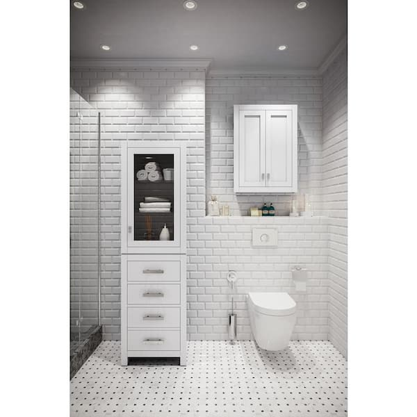 Water Creation Madison 21 In. X 17 In. D X 72 In. H Free Standing Linen ... pertaining to Transforming Your Bedroom Storage with Contemporary White Linen Cabinet Features